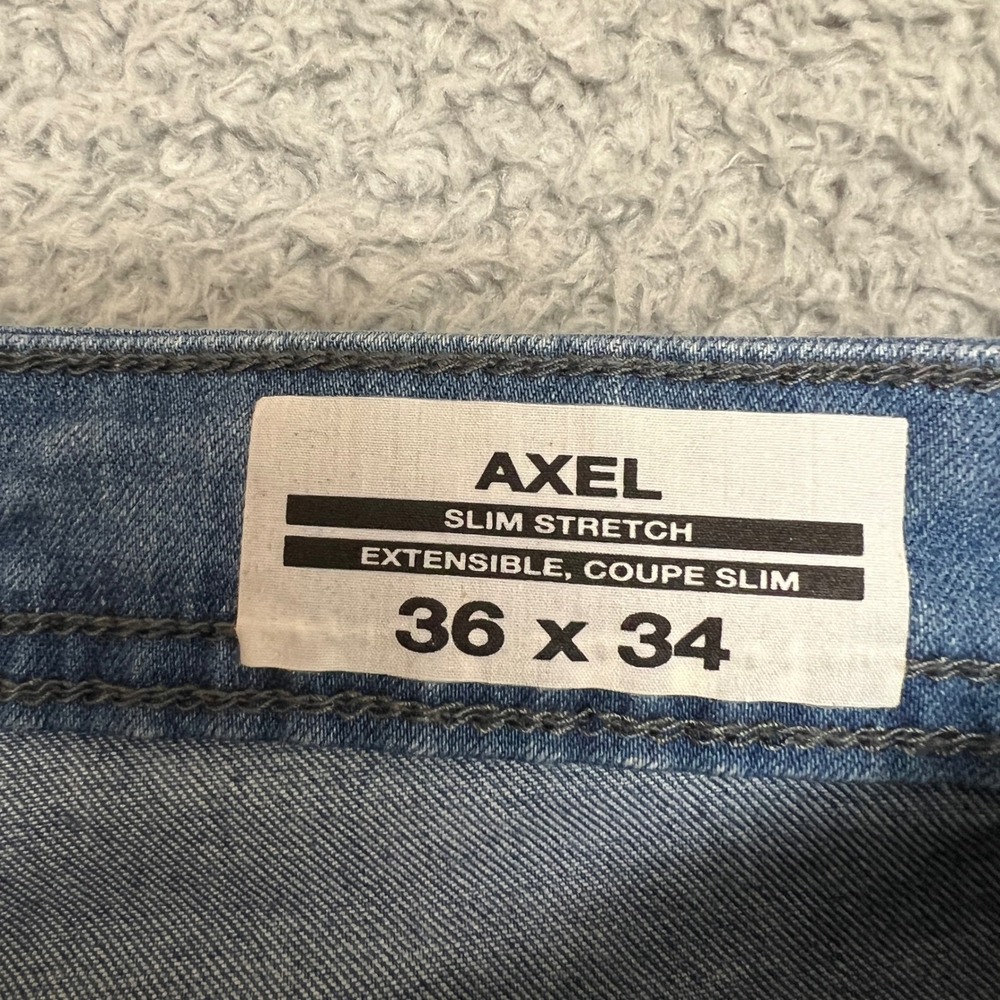 Buffalo David Bitton Jeans Mens 36x34 Axel Slim Stretch Blue Excellent Denim - Picture 4 of 10